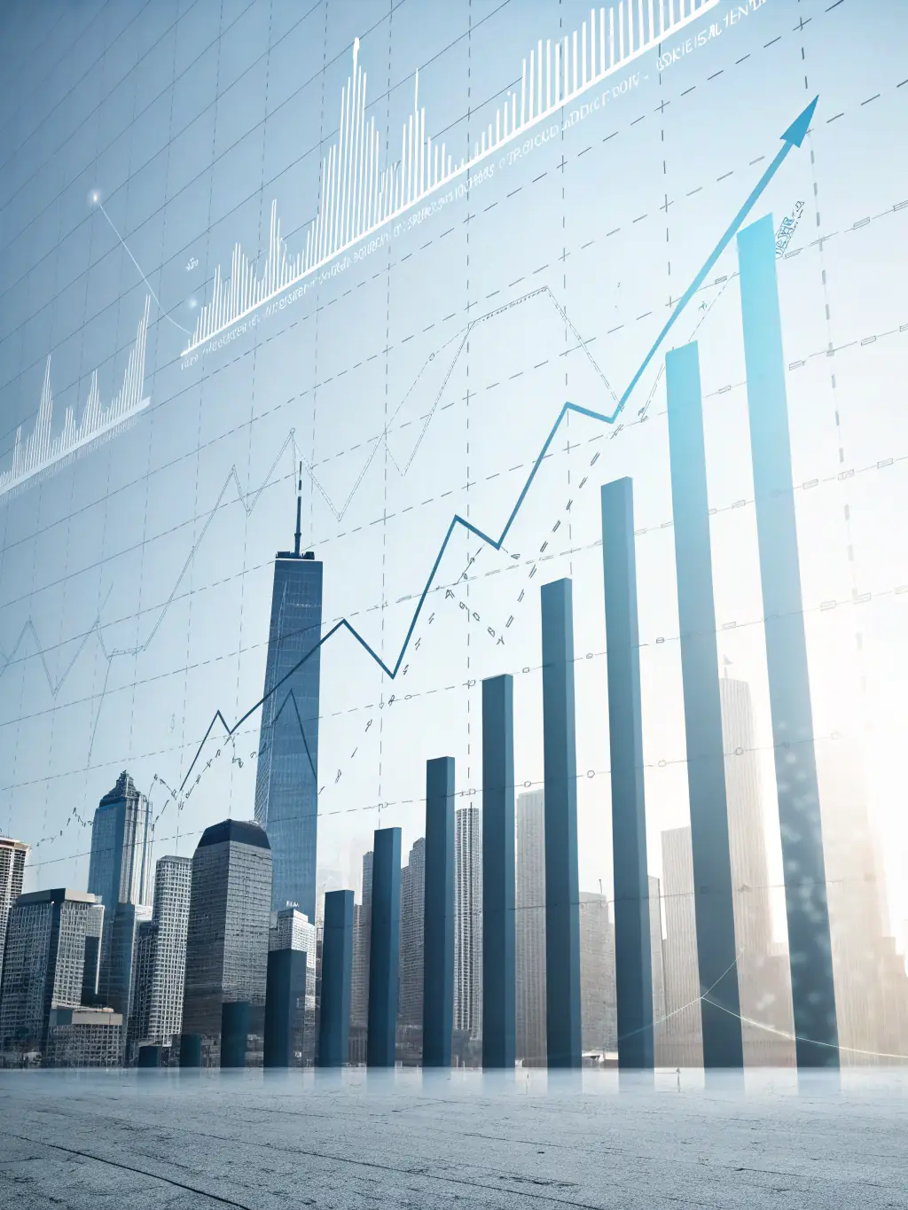 A visual representation of long-term financial growth, showing a graph trending upwards, symbolizing sustainable investment strategies.